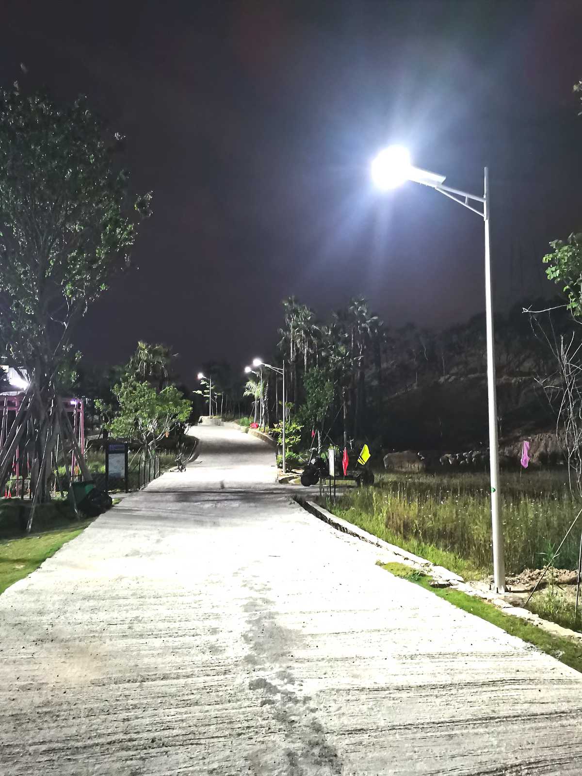 定制光能路燈夜間效果